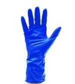 Guante desechable Nitrilo Extra Largo Azul Antebrazo - Imagen 2