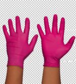 Guante desechable Nitrilo Rosa Magenta 100 und.
